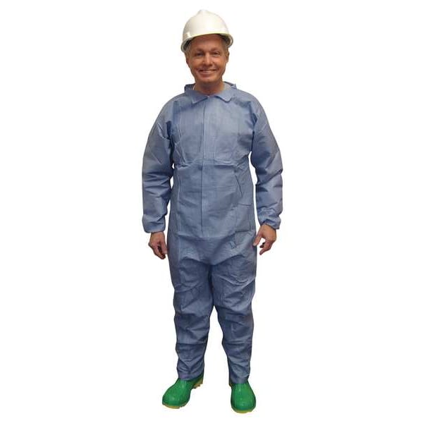 International Enviroguard Coverall, 2X-Large, Flame Resistant Fabric, Zipper with Storm Flap, Elastic Cuff, Serged Seam - 9012-2XL