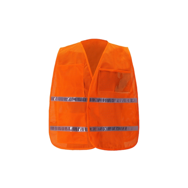 2W International Mesh Contrast Incident Command Vest, Jumbo, Orange - ICM103 JM