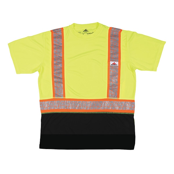 Mcr Safety Short Sleeve T-Shirt, Lime, 4XL Sz - FFSTC2SLX4