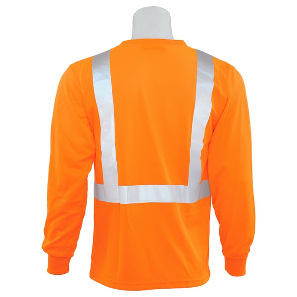 Deltaplus Birdseye Tshirt, Lng Slv, HiViz, Orange, 3XL - 64013