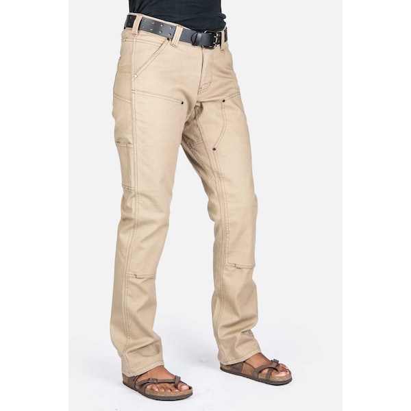 Dovetail Workwear Women's Work Pant, 16, Khaki, 97% BCI cotton / 3% spandex - DWS21P4C-210-16X28
