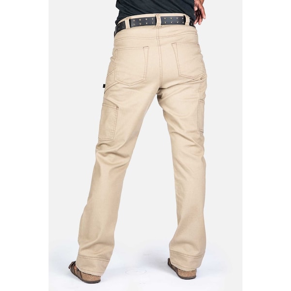 Dovetail Workwear Women's Work Pant, 16, Khaki, 97% BCI cotton / 3% spandex - DWS21P4C-210-16X28