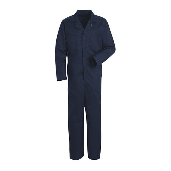 Red Kap CP30 Ls Navy Poplin Speedsuit, Cotton/Polyester, 5.25 oz Fabric Weight, Navy, 3XL - CP30NV RG 3XL