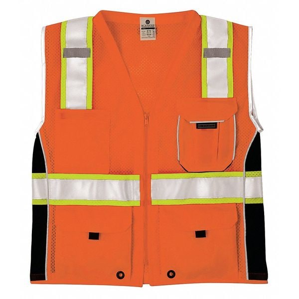 Kishigo 3X Black Panels Safety Vest, Orange - 1514-3X