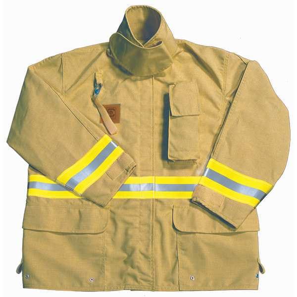 Fire-Dex Wildland Coat, Aramid Fiber, Tan, XL - FS1J0571