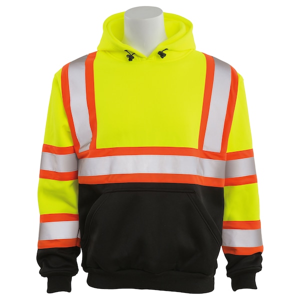 Deltaplus Sweatshirt, Pullover, Class 3, W376BC, Hi-Viz Lime/Black, 4XL - 63640