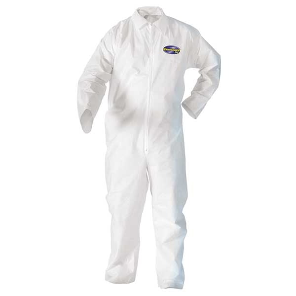 Kleenguard Disposable Coveralls, 4XL, SMMMS, Zipper, Open Cuff, Open Ankle, Serged Seam, 20 PK - 49007