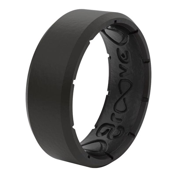 Groove Life Groove Life Unisex Edge Round Black Ring Silicone Water Resistant Size 11 - R7-006-11