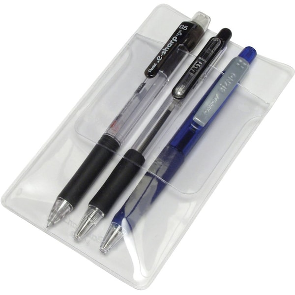 Baumgartens Pocket Protectors, for Pen Leaks, 48/BX, Clear PK - BAU46502