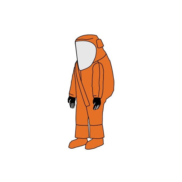 Kappler Zytron 500 Vapor Total Encapsulating Suit, Front Entry Orange, 2X/3X - Z5H552OR2X3X