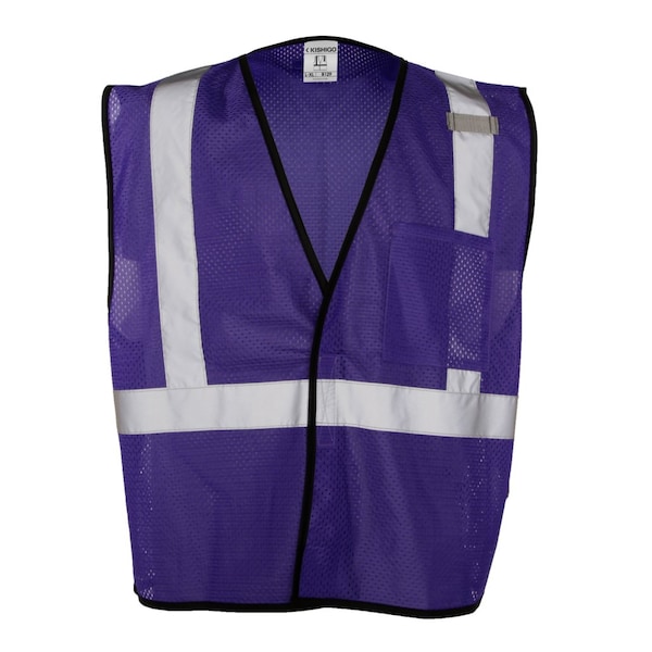 Kishigo High-Visibility Vest, Purple, L/XL - B129-L-XL
