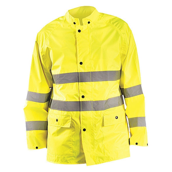 Occunomix Rain Jacket, Polyester, Class 3 R, Yellow, XL - LUX-TRJKT-YXL