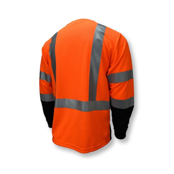 Radians Hi-Vis TpR/Cl3 LS Blk Bot T-Shirt-Org/Black-L - ST21B-3POS-L