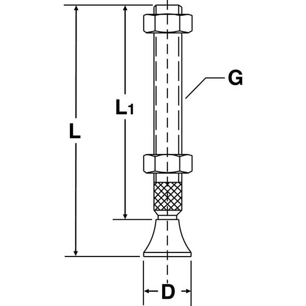 De-Sta-Co Swivel Foot Spindle, 12-13, 1.00, 4.63 - 250206