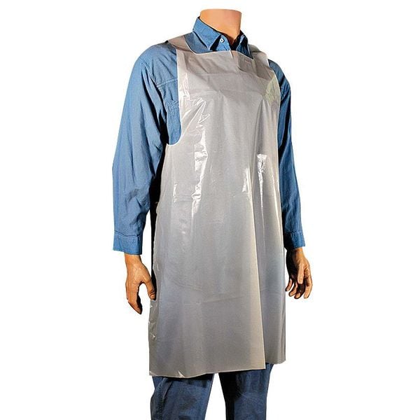 Cellucap Disposable Apron, PE, 28x46, White, PK100 - PAL46RGRA