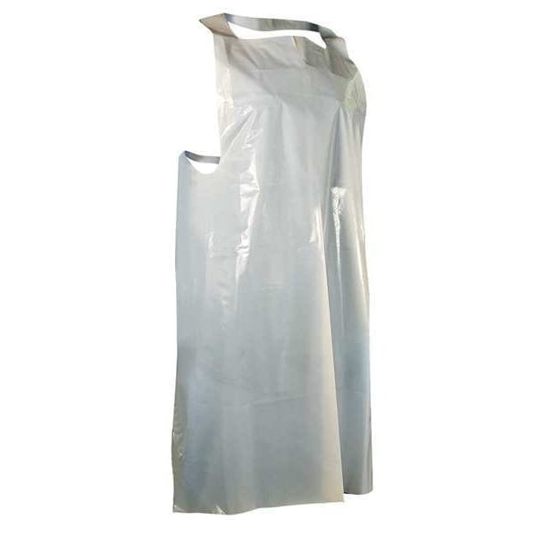 Cellucap Disposable Apron, PE, 28x46, White, PK100 - PAL46RGRA