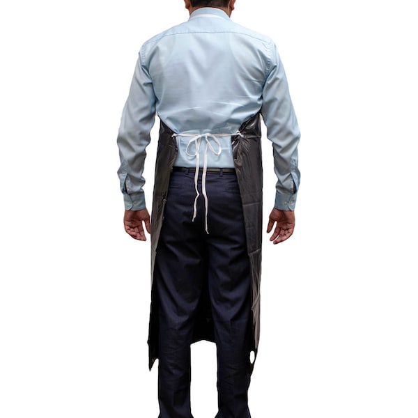 Safe Handler PVC Apron Prevent Bacterial Growth, Black, OSFM - BLSH-ES-PVC-AP2B