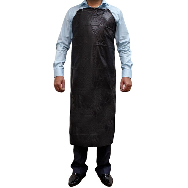 Safe Handler PVC Apron Prevent Bacterial Growth, Black, OSFM - BLSH-ES-PVC-AP2B