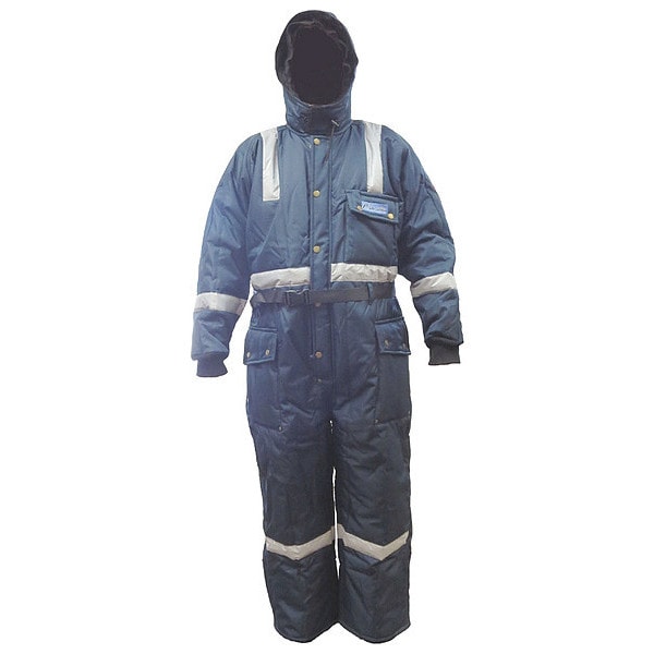 Polar Plus Reflective Insulated Hooded Coverall, L - 22020R-L