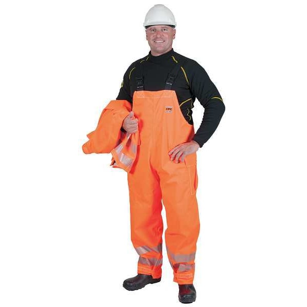 Ansell 2XL Chemical Resistant Hi-Viz Bib Overalls - 66-682