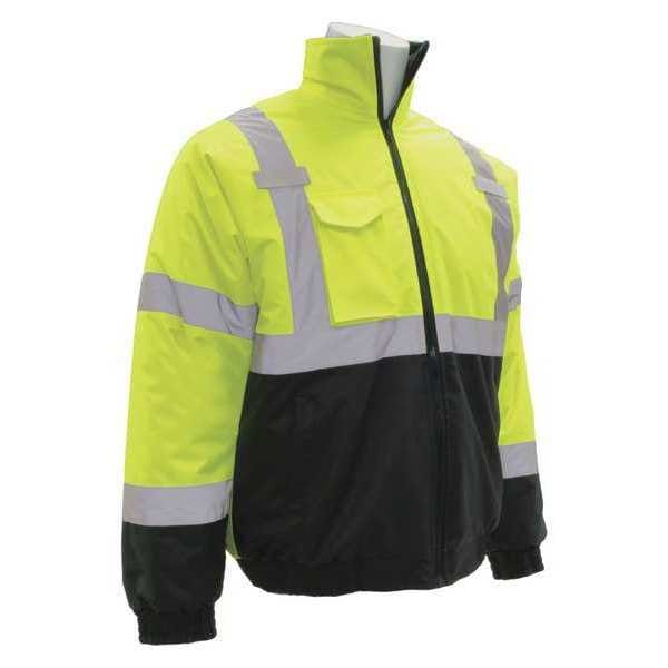 Deltaplus Hi-Vis Jacket, 300D Oxford Polyester with PU Coating, Lining Taffeta and Polyfill, Class 3 M - 63945