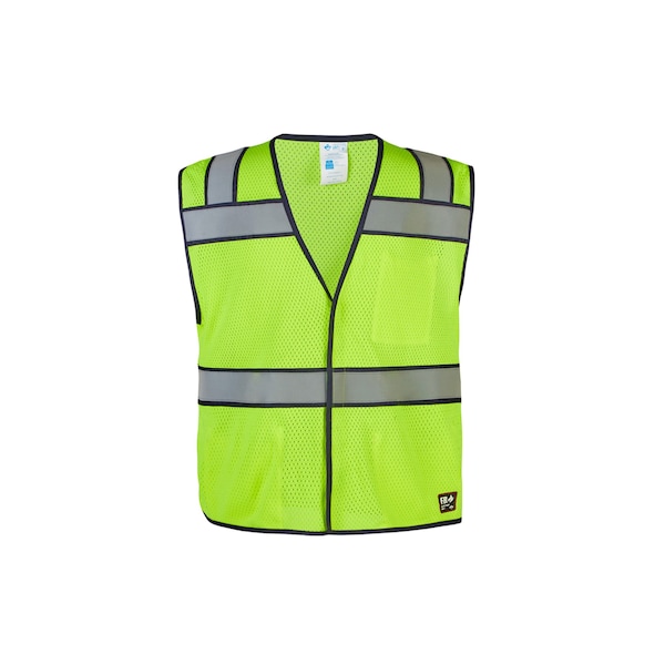 2W International Hi-Vis FR Safety Vest L Class 2 U Back, , Hook and Loop - FR M902C-2 L