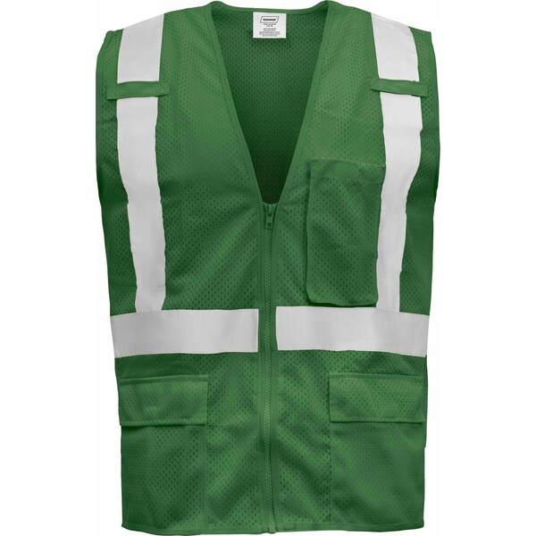 Ironwear Hi-Vis Safety Vest L , Zipper 5 Pockets - 1284-GZ-RD-LG