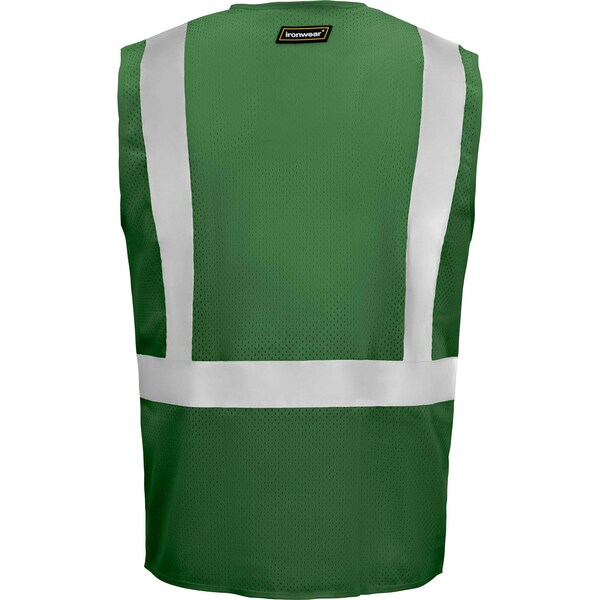 Ironwear Hi-Vis Safety Vest L , Zipper 5 Pockets - 1284-GZ-RD-LG