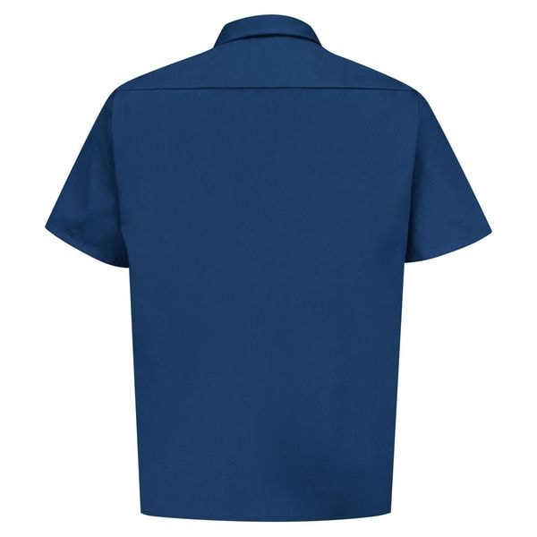 Vf Imagewear Men's Short Sleeve Utility Work Shirt, Cotton/Polyester, Button Closure, 2 Pocket(s), Navy - ST62NV SS XL