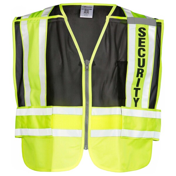 Kishigo 2X-4X, Lime, ANSI Compliant, 200 Series Public Safety Vest Security - 8055BZ-2X-4X