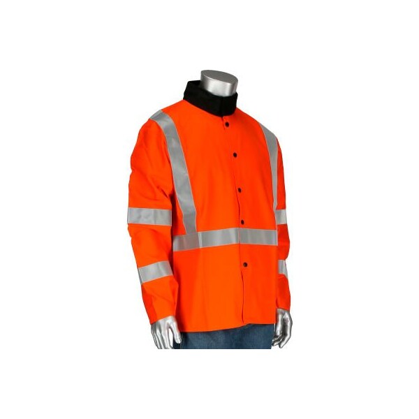 Pip Ironcat 30in Cotton Jacket w/ Reflective Stripes, Hi-Vis Orange, XL - 7060/XL