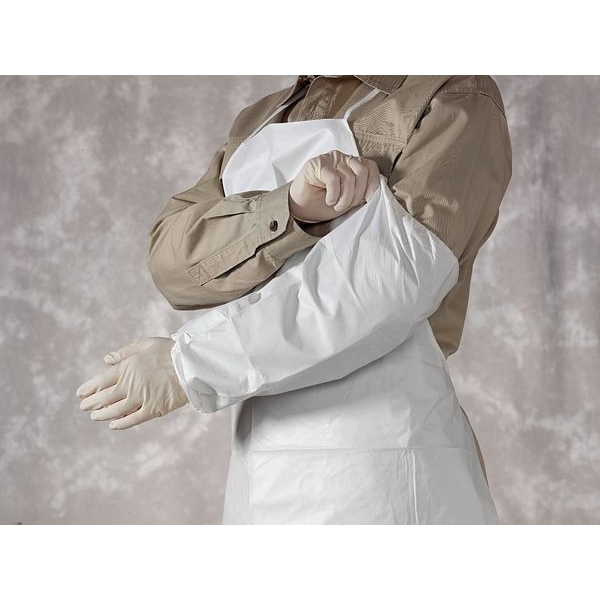 Zoro Select Disposable Sleeves, 18 in Length, Microporous Fabric, Serged Seam, 100 PK - AG-KG