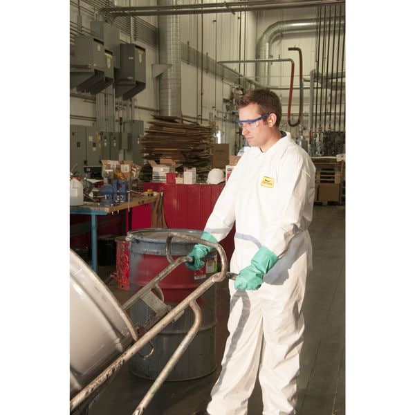 Condor Disposable Coverall, Collared, M, Microporous Film Laminate, Zipper, Elastic Cuff, Elastic Ankle - 30C530