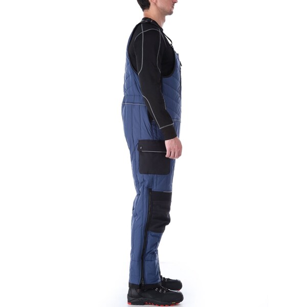 Refrigiwear Frostline Bib Overalls, Nylon, Black/Blue, 3XL - 7120RNBK3XL