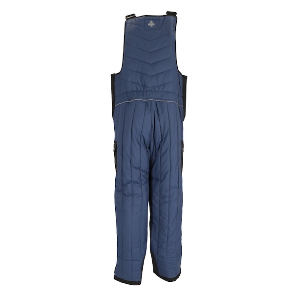 Refrigiwear Frostline Bib Overalls, Nylon, Black/Blue, 3XL - 7120RNBK3XL