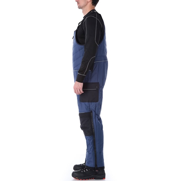 Refrigiwear Frostline Bib Overalls, Nylon, Black/Blue, 3XL - 7120RNBK3XL