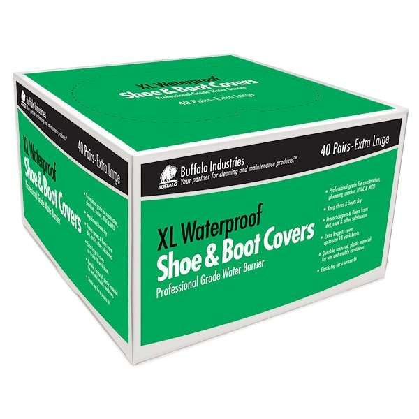 Buffalo XL Waterproof Shoe Cover Carton, PK40 - 68404