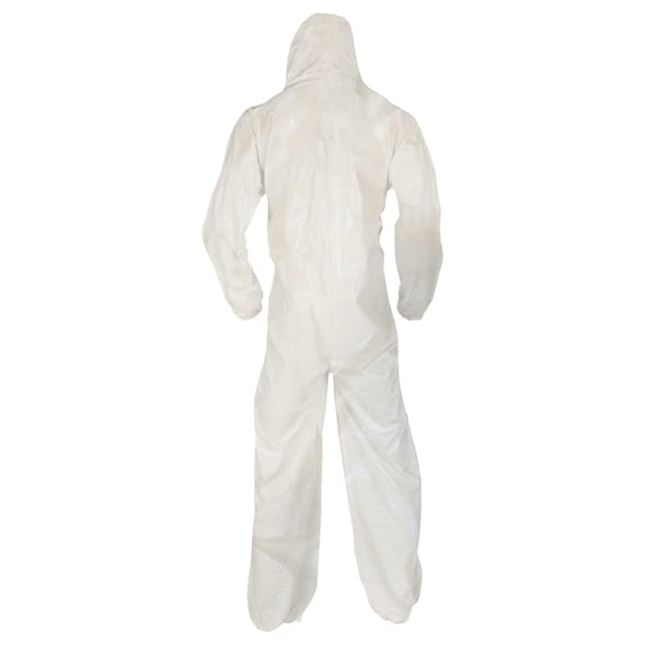 Kleenguard Disposable Coverall, Hooded, 2XL, KleenGuard(TM) A80, Zipper, Elastic Cuff, Elastic Ankle, 12 PK - 45645