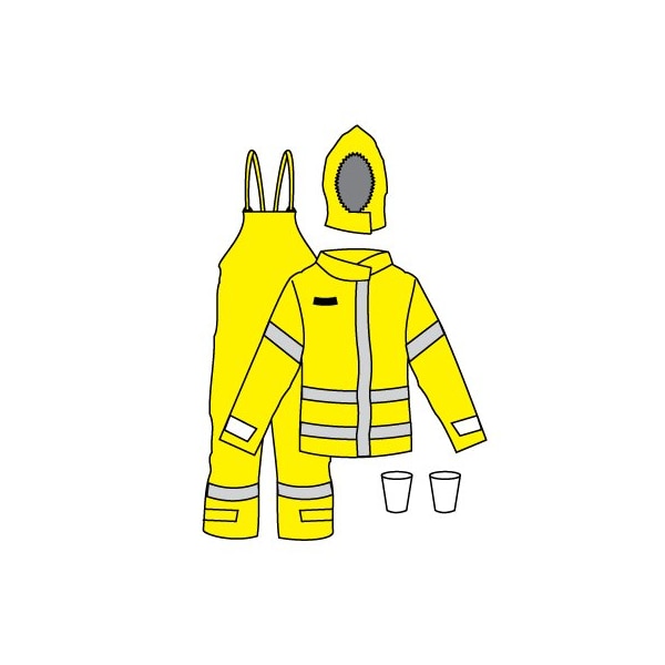 Kappler DuraChem 200 NFPA 1990 1992 and NFPA 2112 Certified Multi-Piece Configuration, Navy, L/XL - D2H632NYLGXL9212
