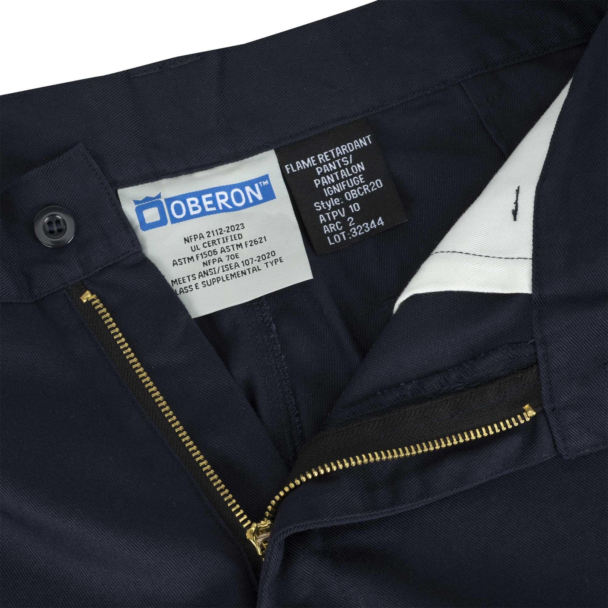 Oberon Hi-Vis FR/Arc-Rated 7.5 oz  88/12 Safety Cargo Pants, StarTech Tape, Navy, 44x32 - ZFJ219-38X32