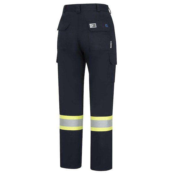 Oberon Hi-Vis FR/Arc-Rated 7.5 oz  88/12 Safety Cargo Pants, StarTech Tape, Navy, 44x32 - ZFJ219-38X32