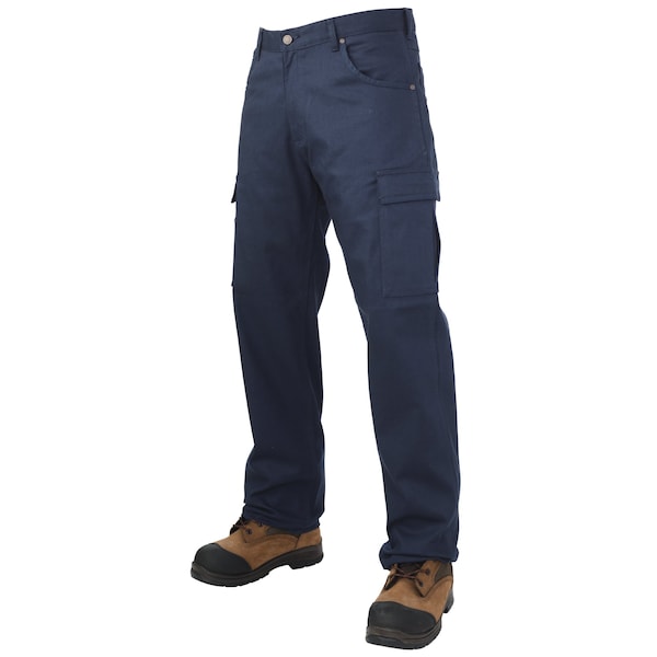Tough Duck Flex Twill Cargo Pant, 38, NAVY, 98% Cotton/2% Spandex - 601006