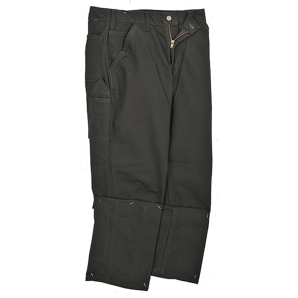 Carhartt Men's Dungaree Work Pants, 38 in, Black, Cotton - B11-BLK 38 36
