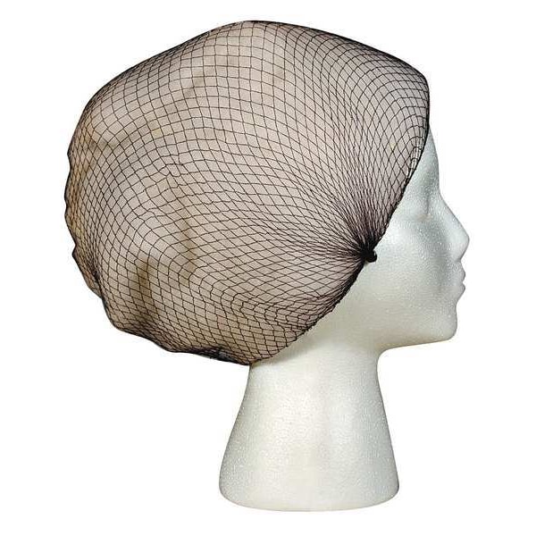 Cellucap Hairnet, Nylon, 24 in Dia., Brown, L, 144 PK - HN3DBM