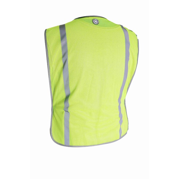 Ge Green Safety Vest, Inner Pocket, W/Elastic strap - GV074G