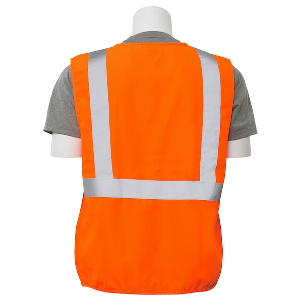 Deltaplus Safety Vest, WovenOxford, HiViz, Orange, 5XL, Standards: ANSI 107 Class 2 - 61725
