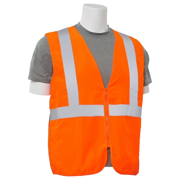 Deltaplus Safety Vest, WovenOxford, HiViz, Orange, 5XL, Standards: ANSI 107 Class 2 - 61725