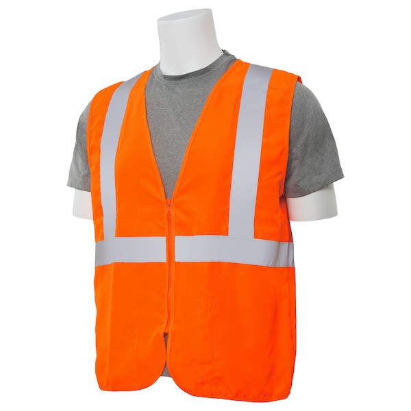 Deltaplus Safety Vest, WovenOxford, HiViz, Orange, 5XL, Standards: ANSI 107 Class 2 - 61725