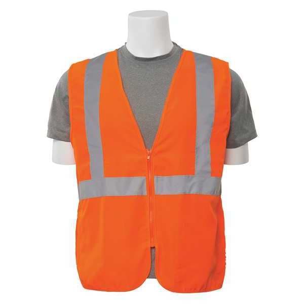 Deltaplus Safety Vest, WovenOxford, HiViz, Orange, 5XL, Standards: ANSI 107 Class 2 - 61725