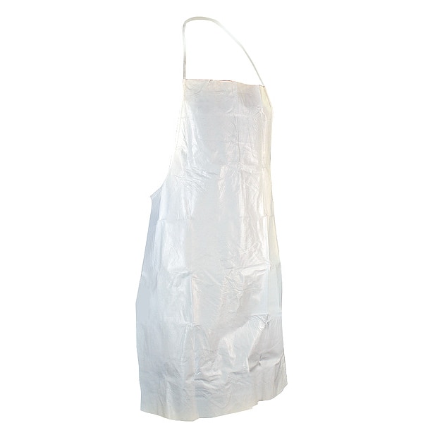 Cellucap Bib Apron, Uni, Wht, Microporous Film, PK100 - 157